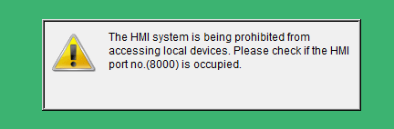 HMI属性设置里面端口号默认8000的时候离线模拟老是弹这个窗口，我改成8001才可以正常离线模拟，有没有朋友 ...
